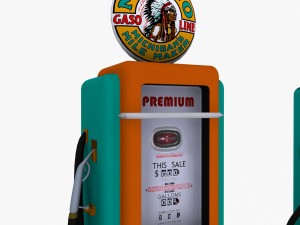 gas pump musgo 3D Модель