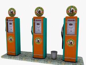 gas pump musgo 3D Модель