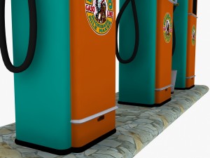 gas pump musgo 3D Модель