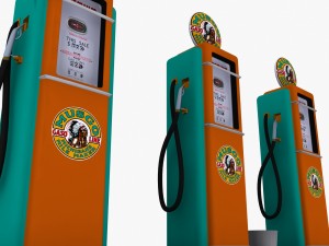 gas pump musgo 3D Модель