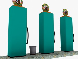 gas pump musgo 3D Модель