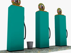 gas pump musgo 3D Model