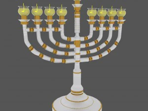 menorah hanukkah 3D Model