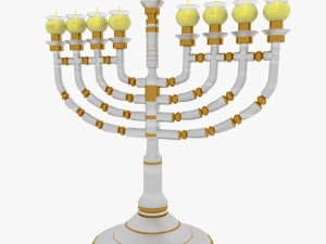 menorah hanukkah 3D मॉडल