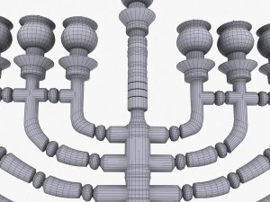 menorah hanukkah 3D Model