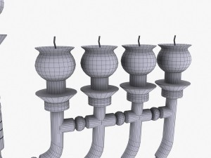 menorah hanukkah 3D मॉडल