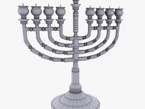 menorah hanukkah 3D मॉडल
