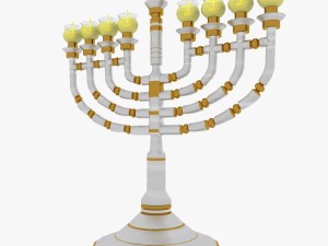 menorah hanukkah 3D मॉडल