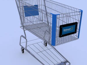 walmart shopping cart 3D Model