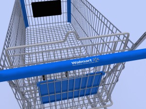 walmart shopping cart Model 3D