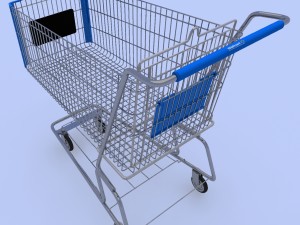 walmart shopping cart Model 3D