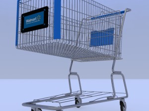 walmart shopping cart Model 3D