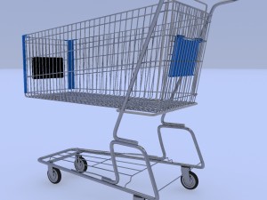 walmart shopping cart Model 3D