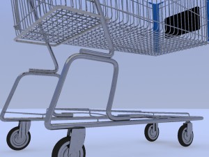 walmart shopping cart Model 3D