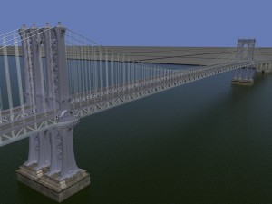 manhattan bridge new york 3Dモデル