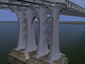 manhattan bridge new york 3D Модель