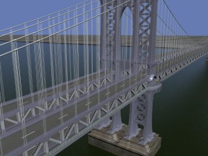 manhattan bridge new york 3D Модель