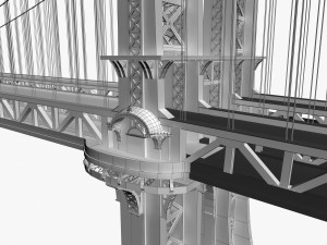 manhattan bridge new york 3D Модель