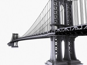 manhattan bridge new york 3D Модель