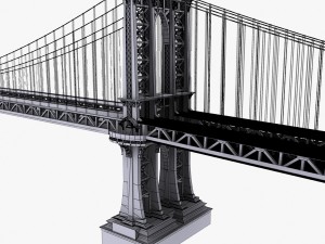manhattan bridge new york 3D Модель