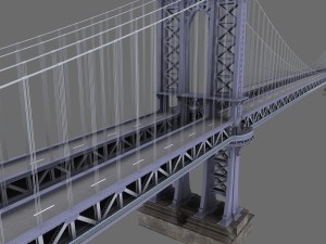 manhattan bridge new york 3D Модель