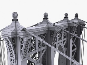 manhattan bridge new york 3D Модель