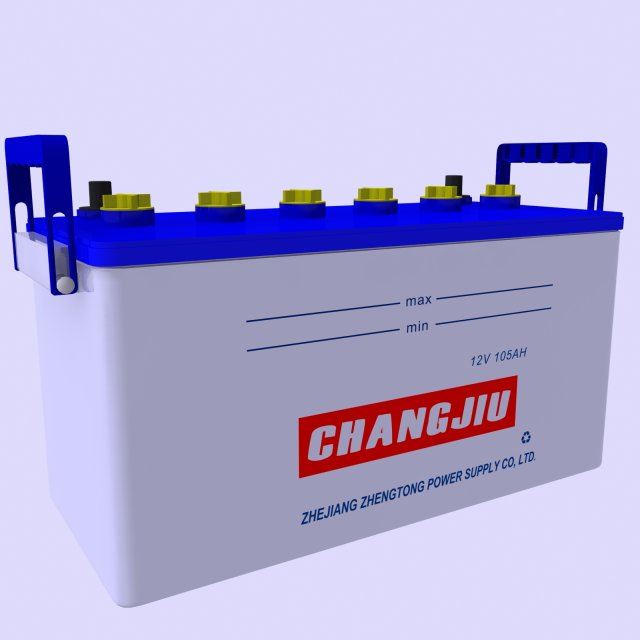 car battery Model 3D .c4d .max .obj .3ds .fbx .stl .blend 
