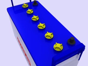 car battery Model 3D