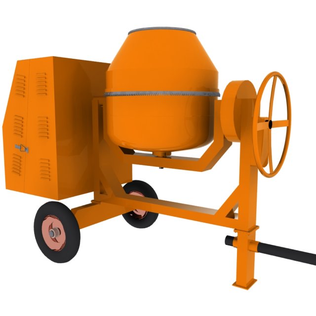 concrete mixer machine 3Dモデル .c4d .max .obj .3ds .fbx .stl .blend 