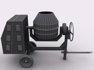 concrete mixer machine 3Dモデル