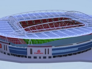 emirates stadium low poly Modelo 3D