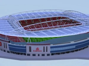 stadion emirates poli rendah Model 3D