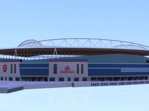 Est&aacute;dio dos Emirados em baixo poli Modelo 3D