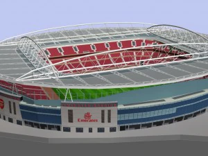 Est&aacute;dio dos Emirados em baixo poli Modelo 3D