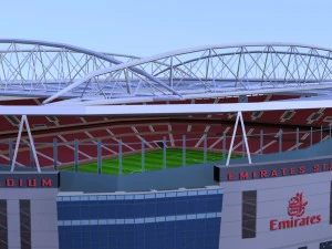 Est&aacute;dio dos Emirados em baixo poli Modelo 3D
