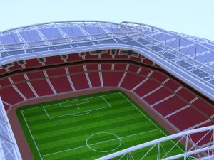 Est&aacute;dio dos Emirados em baixo poli Modelo 3D