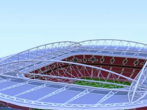 Est&aacute;dio dos Emirados em baixo poli Modelo 3D