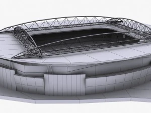 Est&aacute;dio dos Emirados em baixo poli Modelo 3D