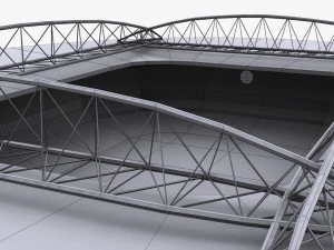 Est&aacute;dio dos Emirados em baixo poli Modelo 3D