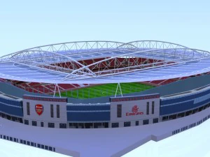 Est&aacute;dio dos Emirados em baixo poli Modelo 3D