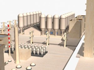 nuclear power plant catoon 3D Model