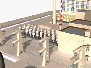 nuclear power plant catoon 3D Model