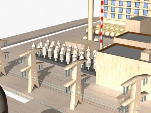 nuclear power plant catoon 3D Model