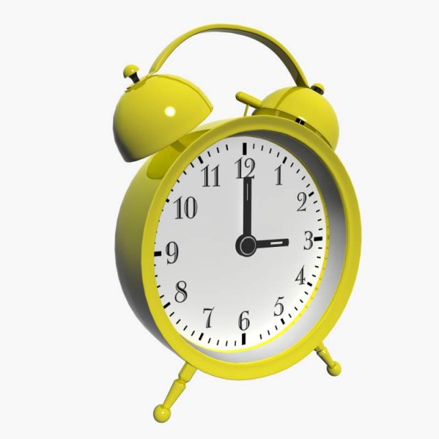 alarm clock Model 3D .c4d .max .obj .3ds .fbx .stl .blend 