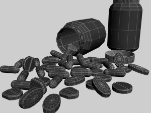 frasco de rem&eacute;dio Modelo 3D