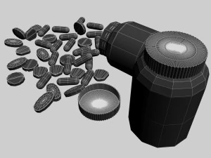 frasco de rem&eacute;dio Modelo 3D
