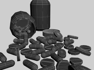 frasco de rem&eacute;dio Modelo 3D