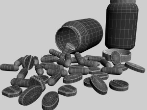 frasco de rem&eacute;dio Modelo 3D