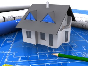 architectural blueprint house Model 3D