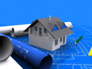 architectural blueprint house Model 3D